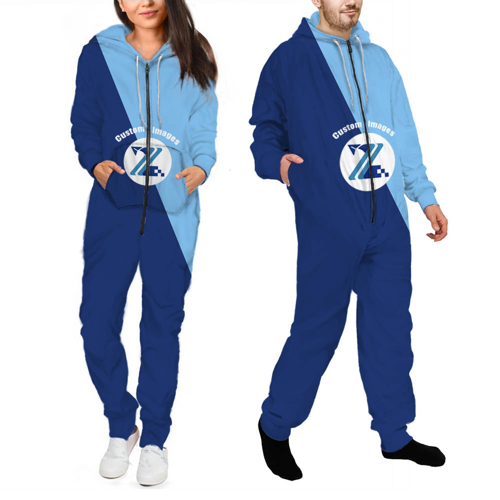 Women's hooded long sleeve jumpsuit