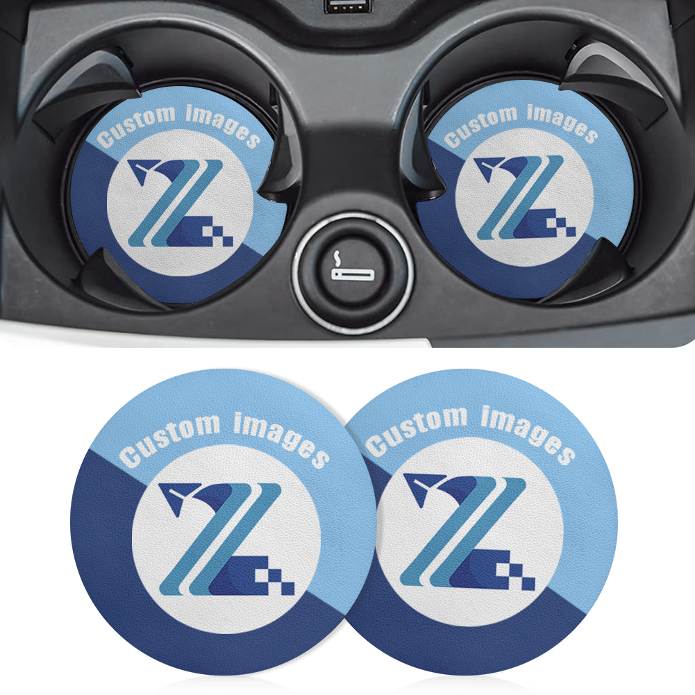 2Pcs PU Car Coaster