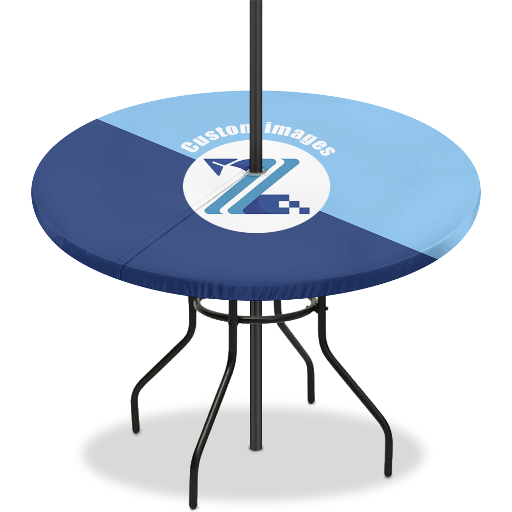 Outdoor round table zipper table cover