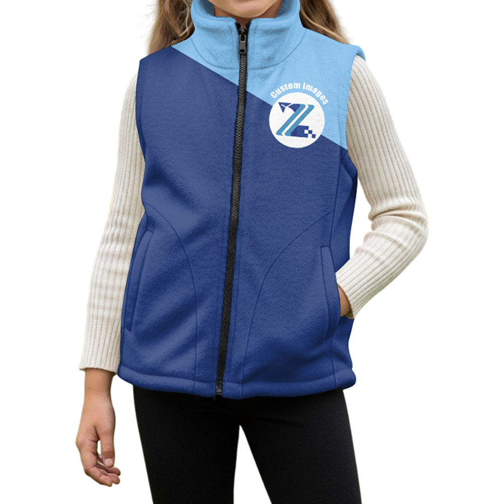 Children's stand-up collar vest